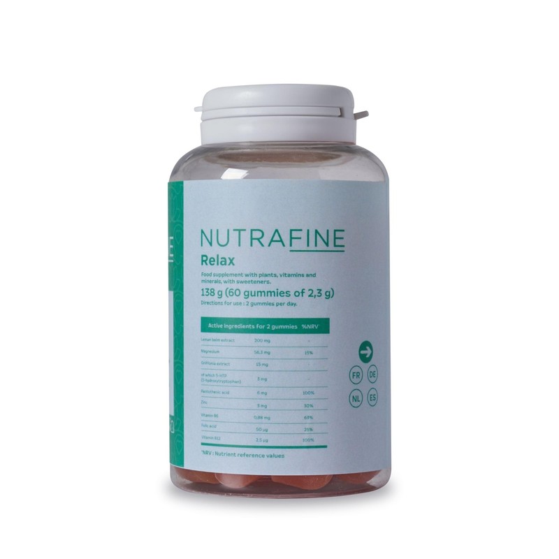Nutrafine Relax Gummies - 5-HTP, Rhodiola, Magnesium & B Vitamins
