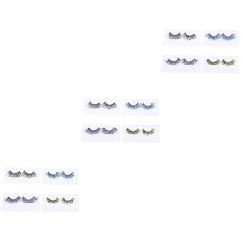 FRCOLOR 3sets Cosplay Lashes Makeup False Lash Extensions Glitter Eyelashes for Party Individual Manga Cluster 4pairs*3