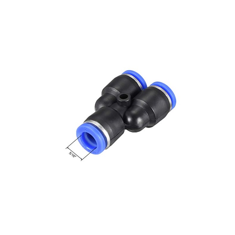sourcing map Plastic Connect Splitter Push to Tube Fittings 8