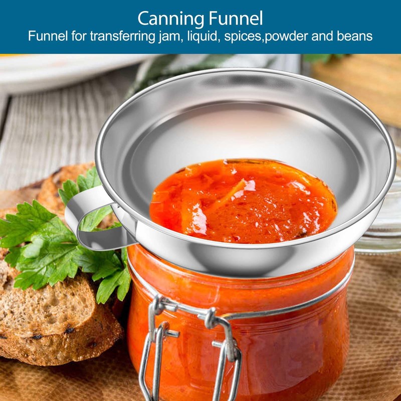 2pcs Canning Funnels for Filling Mason Jars with Strainer, Food