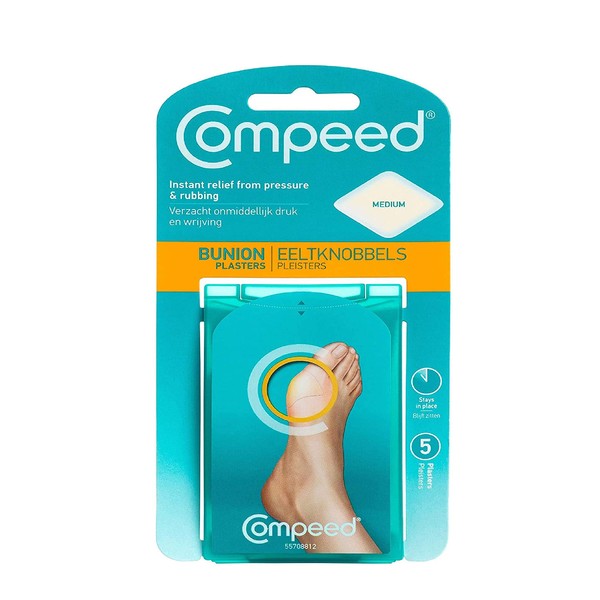 Compeed Bunion Plasters X5 - Instant Relief From Pressure & Rubbing - Medium Size