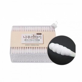 200-Count Pure Cotton Square Swirl Beauty Cotton Swabs Beauty Accessories 3ea