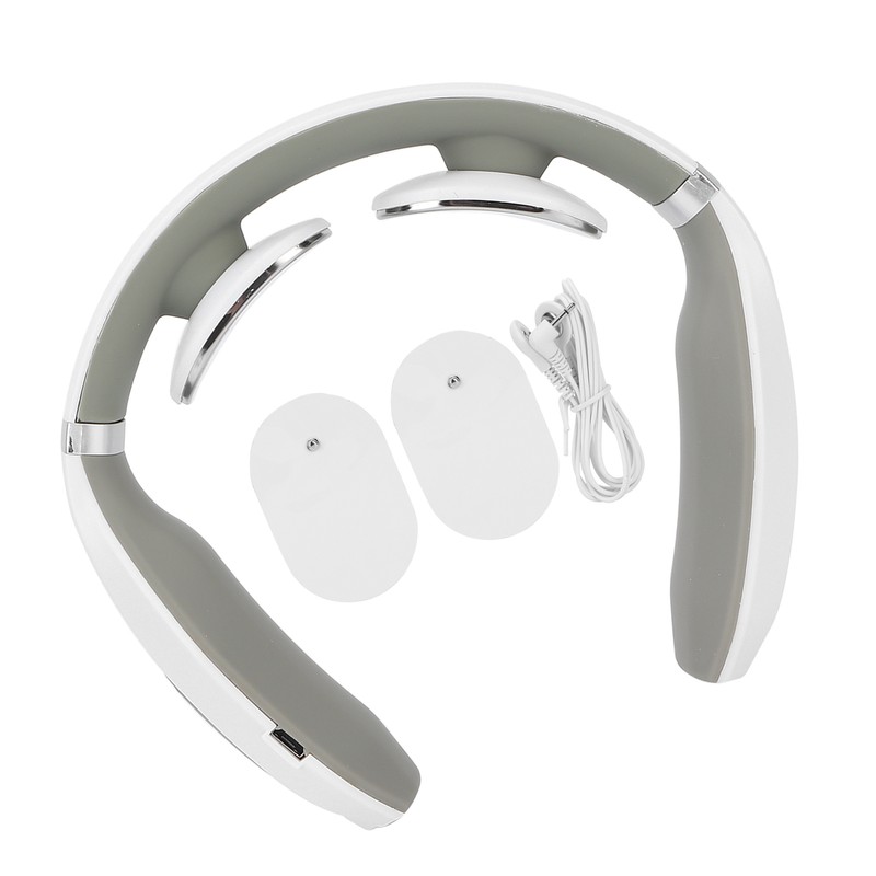 Smart Neck Massager Intelligent Electric Pulse Vertebra Cervical Massager RelaxerWhite