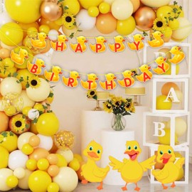 Seyal® Birthday Party Decoration - Cartoon Duck Happy Birthday Banner