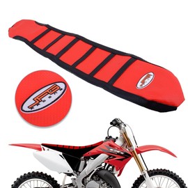 AnXin - Funda de asiento de motocicleta de goma suave para CRF250R 2004-2009 CRF450R 2003-2008 CRF250X CRF450X todos los años de moto roja