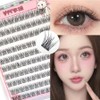 ROYAI ONE Natural No-Glue Eyelashes Large Capacity 120-Piece Artificial Strand Eyelashes 9-11mm, 1 Piece, Black / ROYAI ONE 자연스러운 노글루 속눈썹 대용량 120속 풀없이 붙이는 인조 가닥 속눈썹 9-11mm, 1개, 블랙