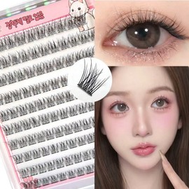 ROYAI ONE Natural No-Glue Eyelashes Large Capacity 120-Piece Artificial Strand Eyelashes 9-11mm, 1 Piece, Black / ROYAI ONE 자연스러운 노글루 속눈썹 대용량 120속 풀없이 붙이는 인조 가닥 속눈썹 9-11mm, 1개, 블랙
