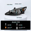 TUSDAR Headlight Assembly Set Fit for 2002-2004 Toyota Camry LE