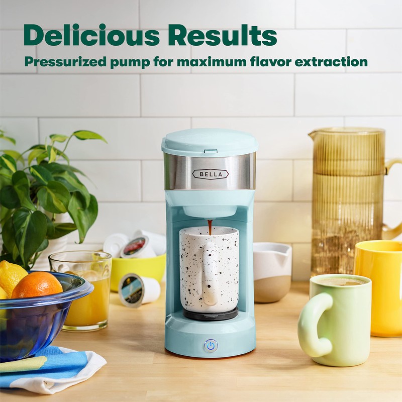 BELLA Dual Brew Single Serve Coffee Maker, K-cup Compatible with