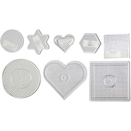 Peg Board, size 7-15 cm, transparent, 8asstd