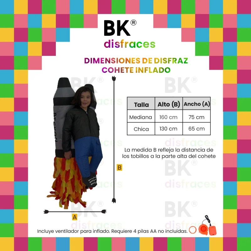 Disfraz Inflable De Halloween Cohete Espacial Rocket Nave Space Toda