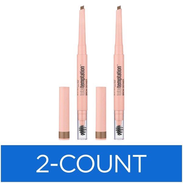 Maybelline Total Temptation Eyebrow Definer Pencil, Blonde, 2 Count