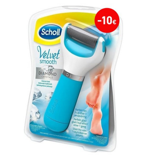 Dr. Scholl Velvet Smooth Diamond Electric Feet File with Diamond Crystals 1 Item