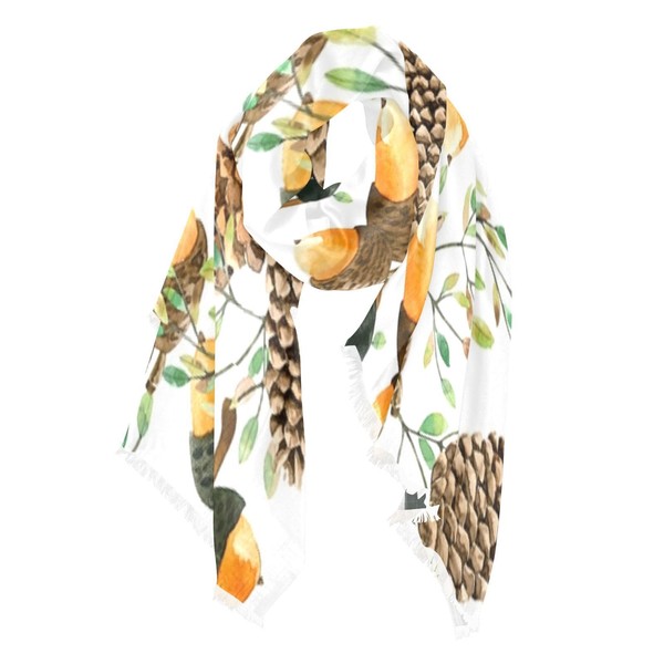 Kjovgcb Soft Women Long Scarf Satin Scarves Wraps Neckerchief Linen