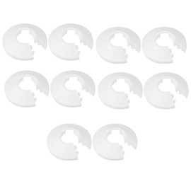 8 PCS White Plastic Radiator Pipe Covers - 15mm Pipe Collars, Water Pipe Covers, Durable PVC Radiator Pipe Covers, Easy Installation, Decorative Pipe Covers for Home