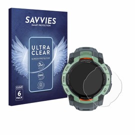 Savvies Screen Protectors for Garmin Instinct 3 AMOLED Pack of 6