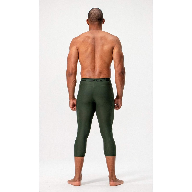 DEVOPS 2 Pack Men's 3/4 Compression Pants Athletic Leggings (X-Large,