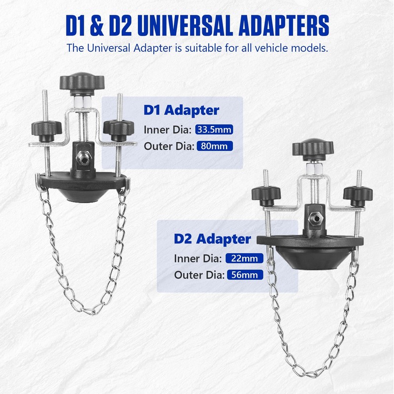 MR CARTOOL Automotive Brake Bleeder Kit 12PCS Master Cylinder Adapters