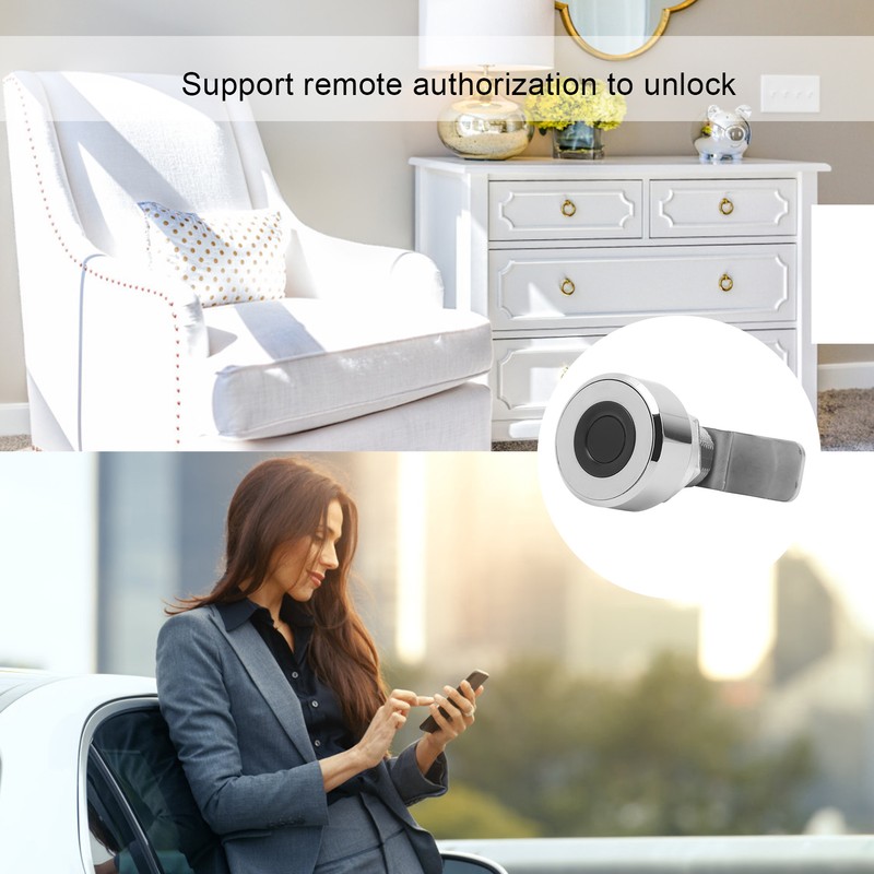 Smart Cabinet Keyless Lock Fingerprint Bluetooth APP Remote Unlock Security