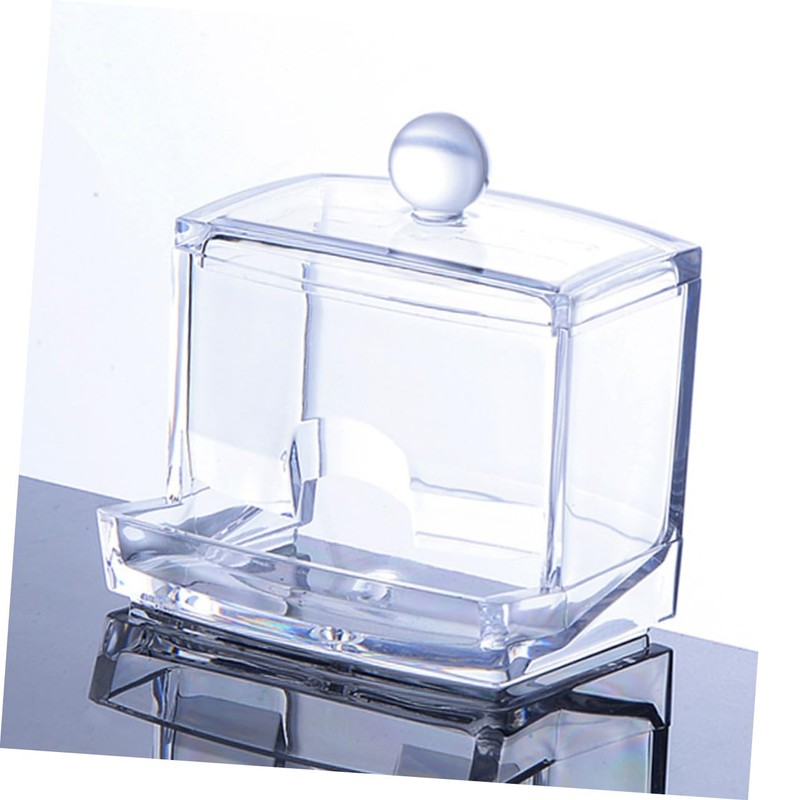 STOBAZA 3pcs Box Cotton Buds Box Acrylic Storage Case for