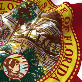 UD_G128 Florida FL State Flag  3x5 Ft  StormFlyer Series Embroidered 220GSM Spun Polyester  Embroidered Design, Indoor/Outdoor,