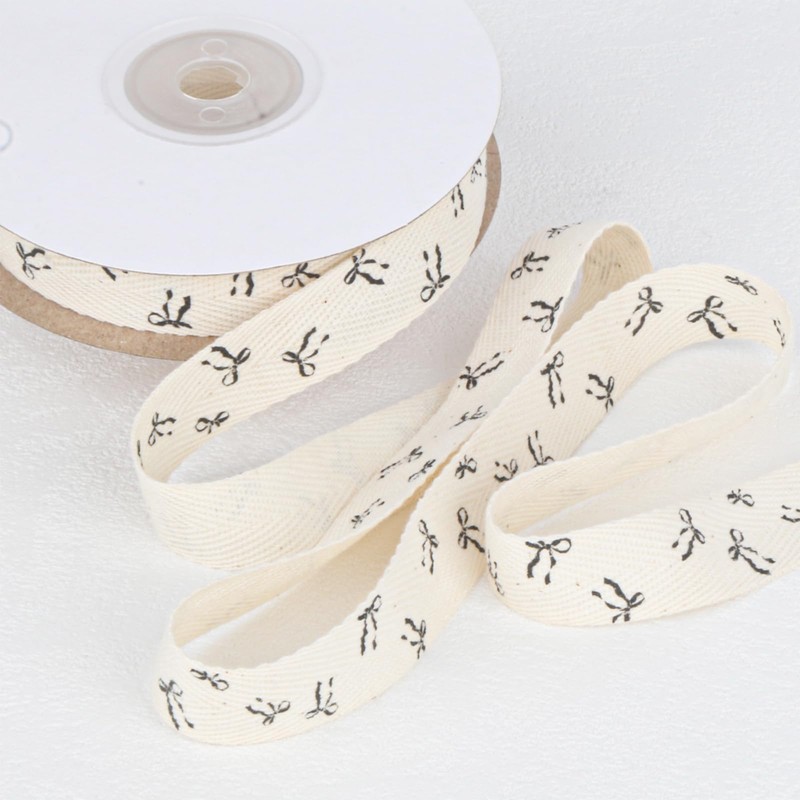 10 Yards Bow Ribbon for Crafting Sewing,3/5 Inch Cotton Ribbons