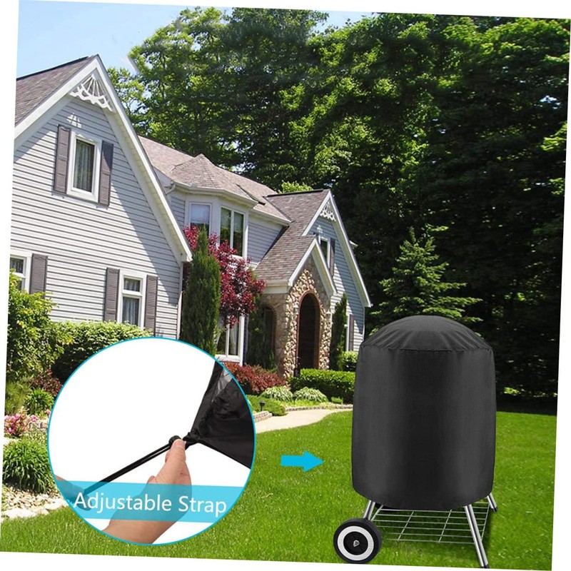 Gatuida Outdoor BBQ Grill Cover Durable Round Shape Barbecue Protector