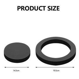 LOJAX 6.5 Anillos Rápidos de Espuma para Altavoces, Potenciador de Altavoces de Espuma, Esponja para Bocinas de Coche, 4 Anillos Autoadhesivos para Altavoces Rápidos Esponja