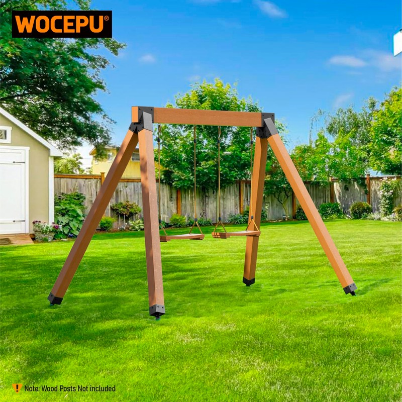 Wocepu 201 Stainless Steel Swing Set Bracket 2pcs A-Frame Brackets