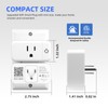 Mini Smart Plug, 15A WiFi Plugs Work with Alexa &
