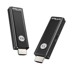 Wireless HDMI Transmitter and Receiver- 4K Decode 1080P Output Plug & Play 165FT Wireless HDMI Extender Kit, 2.4/5.8G Dual-Band for Video Streaming from Laptop/Pc/Tv Box/Projector