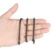 FOSIR Mens Womens 4mm Stainless Steel Black Rolo Chain Necklace,