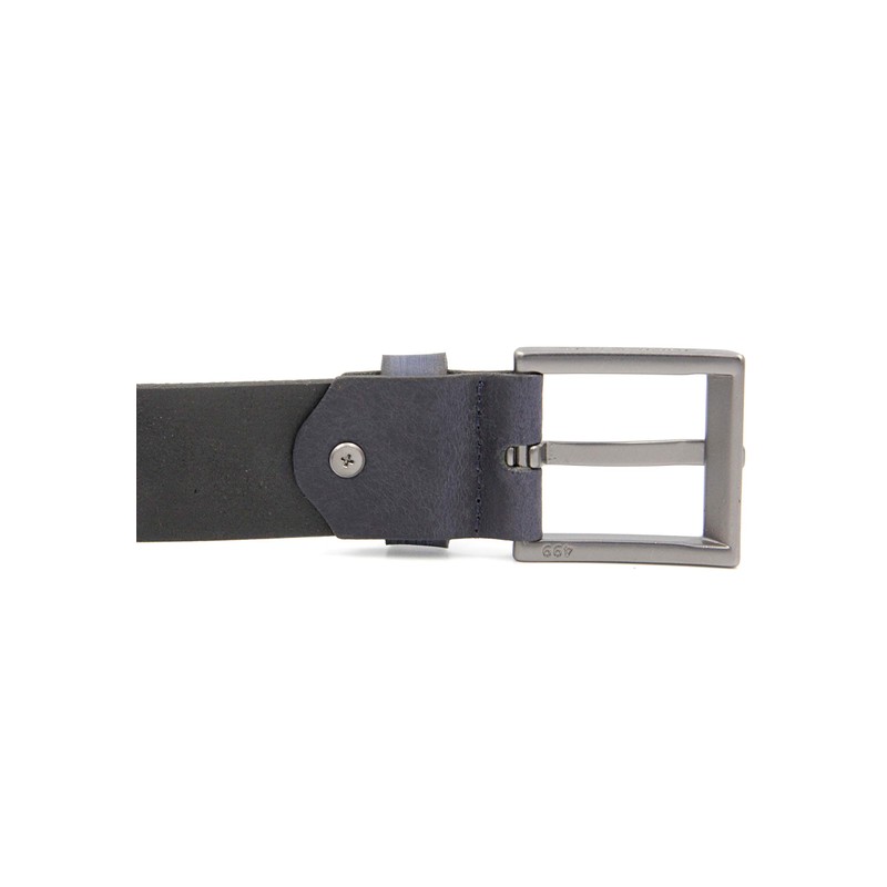 Red Bridge Men's Genuine Leather Belt Scratched Honeycomb, blue