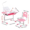 VEVOR Kids Chair and Desk Set Table Lamp Adjustable Height