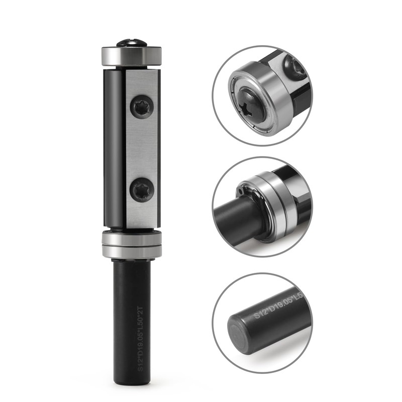 Trvoxviq Reversible Plates Flush Cutter 12 mm Shank, Flush Cutter