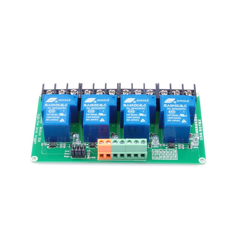 KNACRO 4-Channel DC 24V Relay Module High/Low Level Triggering Optocoupler