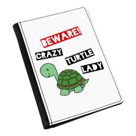 Gift Base Beware Crazy Turtle Lady Passport Holder Cover