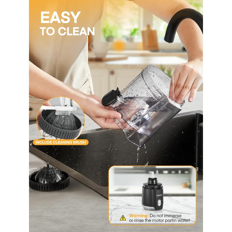 FOHERE Electric Citrus Juicer for Orange and Lemon