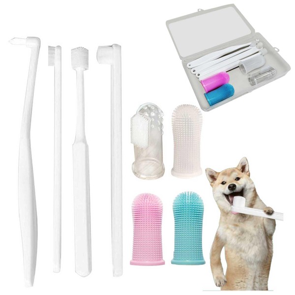 8PCS Dog and Cat Toothbrush Set - Complete Dental Care
