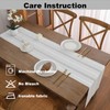 Gernaice Boho Table Runner, Embroidered Cotton Linen Farmhouse Table Runners