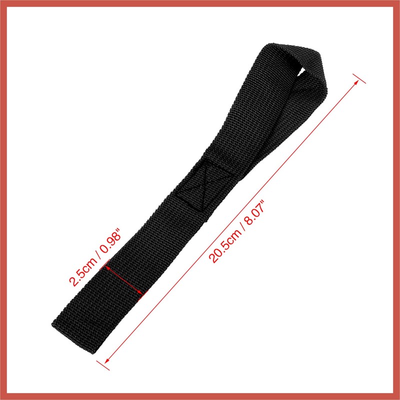 ACROPIX 6 PCS Black 2.5 x 20.5cm Cargo Belt Soft