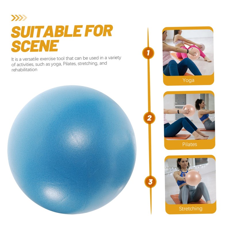 WOONEKY 9 Inch Gym Pilates Ball Small Exercise Ball for