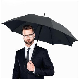 50 Inch Large Stick Umbrella Windproof Automatic Open Oversized J Handle Umbrellas for Men and Women Unbreakable Strong Travel Golf Umbrella