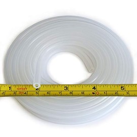 Pure Silicone Tubing - 1/8" ID x 1/4" OD - High Temp Kink-free Hose Tube 500F (20 Feet)