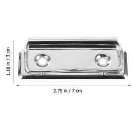 Healvian Pack of 10 Clip Fastener Metal Flat Metal Clip Binder Clipboard Clips Mountable Metal Replacement Clipboard Clips Planer Board Clamps Office Writing Board Clips