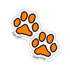 Paw Prints - Orange and Black - Window Bumper Laptop