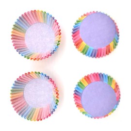 Cupcake Packaging, Pack of 200 Muffin Baking Moulds Cupcake Wrapper Rainbow Paper Cases Liners Wrapper Muffin Cases Muffins Baking Cups Cupcake for Baking Dessert Party Birthday Wedding