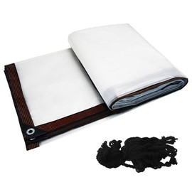 DAWRIS 1M x 2M Clear Tarpaulin Waterproof Heavy Duty Tarps with 10M Rope Clear Heavy Duty Tarpaulin Transparent Waterproof Tarpaulin Sheet with Eyelets Tarp Cover for Garden Outdoor Camping