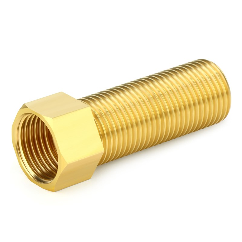 GASHER 2PCS 70mm Extension Brass Pipe Fitting, 1/2" Female to