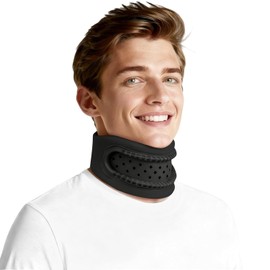 Neck Brace for Neck Pain and Support, Soft Cervical Collar for Men&Women, Neck Braces, Skin-Friendly Fabric,Memory Foam Wrapped in Silicone Breathable Hard Frame